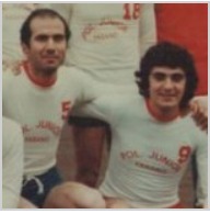 Foto d'epoca: Roberto Serra, a sinistra, con Daniele Rotondo